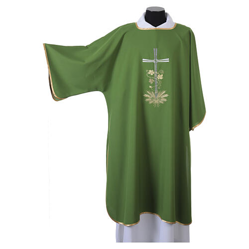 Dalmatic with silver cross and golden wheat and vine embroidery 2