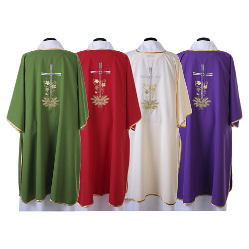 Dalmatic with silver cross and golden wheat and vine embroidery 17