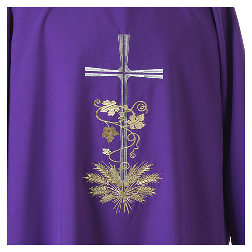 Dalmatic with Silver Cross and Gold Wheat and Vine Embroidery 10