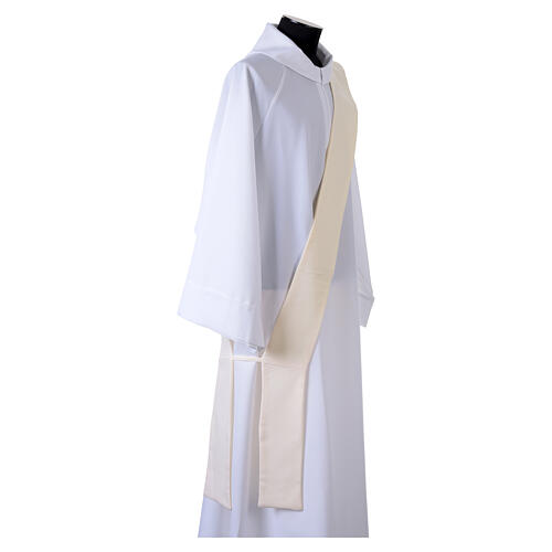 Dalmatica Mariana avorio ricami blu e oro 7