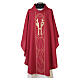 Chasuble with central band and golden IHS letters s4