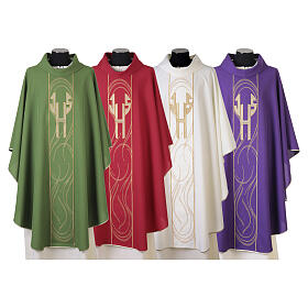 Ornat z centralnym pasem ze złotym monogramem IHS