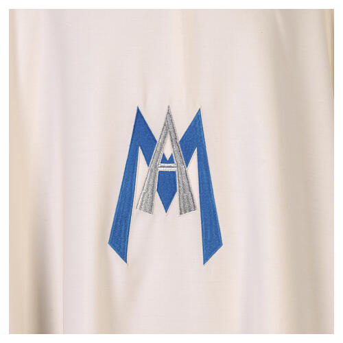 Marienkasel mit Stickerei und Brokatstoff in Gold und Blau 3