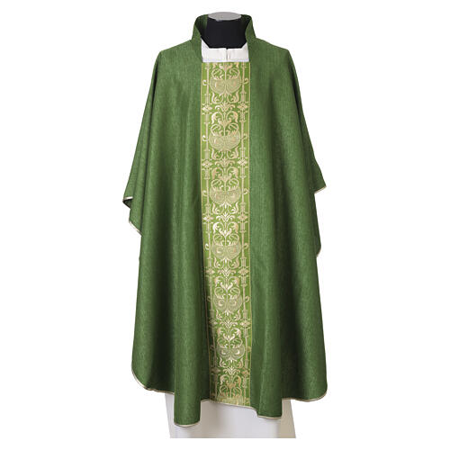 Flame textured chasuble with gold orphrey 2