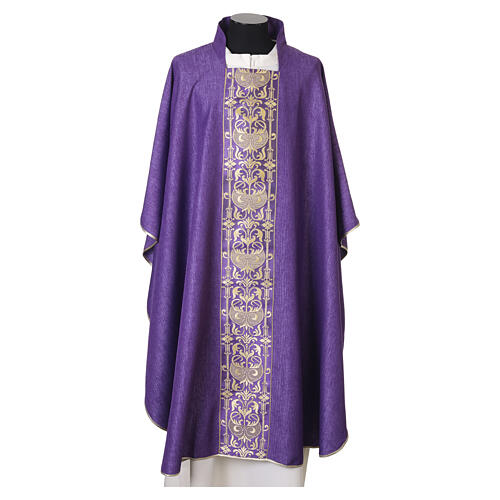 Flame textured chasuble with gold orphrey 9