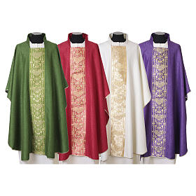 Flame-Textured Chasuble with Gold Stolon