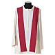 Light chasuble in polyester with embroidered cross, grapes and wheat s11