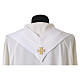 Light chasuble in polyester with embroidered cross, grapes and wheat s15