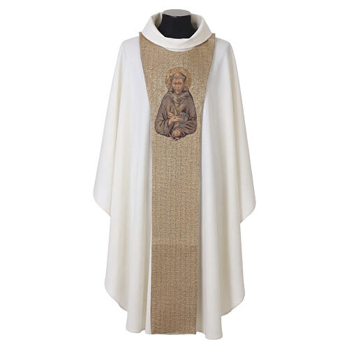 Saint Francis scapular in gold colour 2