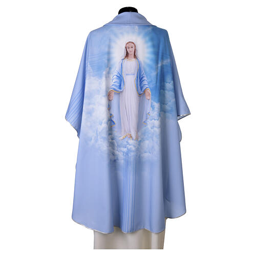 Casulla Virgen Milagrosa azul Confezioni Vebi 6