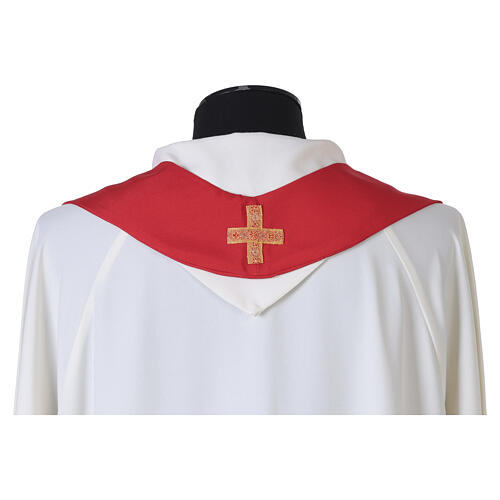 Red Chasuble with Printed Palm Motif, Vebi Confezioni 8