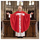 Red Chasuble with Printed Palm Motif, Vebi Confezioni s2