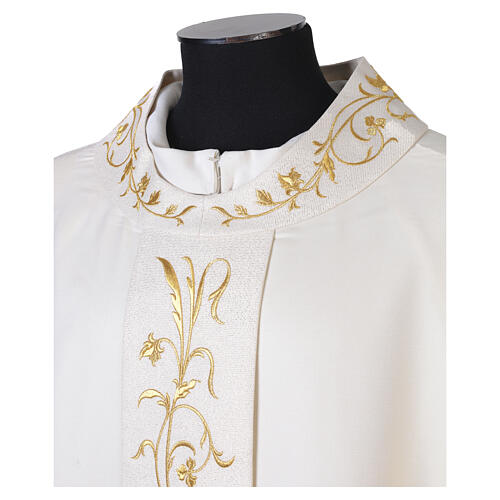 Wool and Silk Priest Chasuble with Floral Embroidery, Vebi Confezioni 5