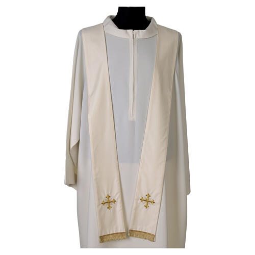 Casulla mezcla de lana y seda franja Jesús Misericordioso Vebi Confezioni 9