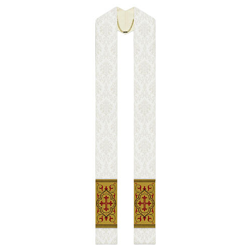 Estola sacerdotal Slabbinck entorchado brocado oro y arabescos florales 4