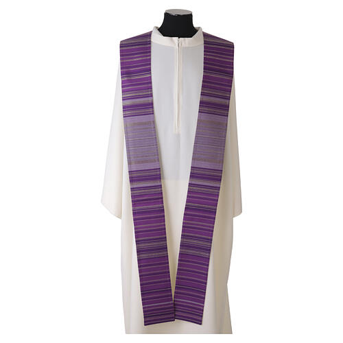 Estola bicolor Slabbinck marfil violeta de viscosa 5