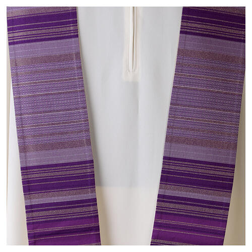 Estola bicolor Slabbinck marfil violeta de viscosa 7