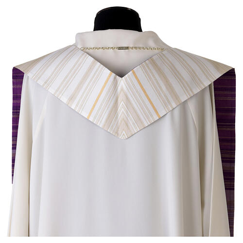 Estola bicolor Slabbinck marfil violeta de viscosa 10