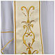 Estola de raso sacerdotal Gamma bordado dorado  floral con orlas s4