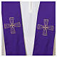 Estola sacerdotal bordada con cruz dorada Gamma s2