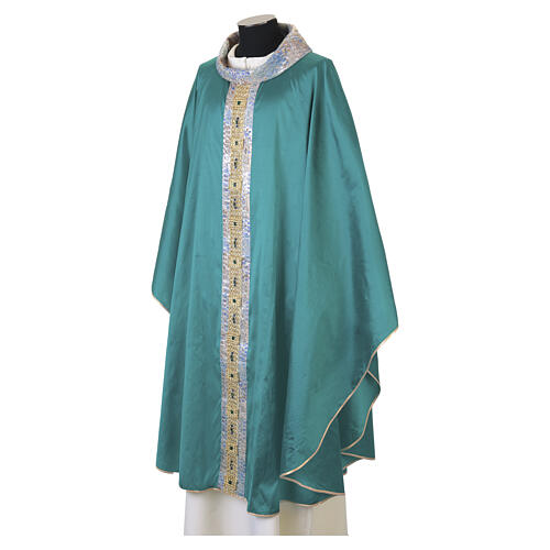 Casulla seda verde Vebi Confezioni con joyas 4