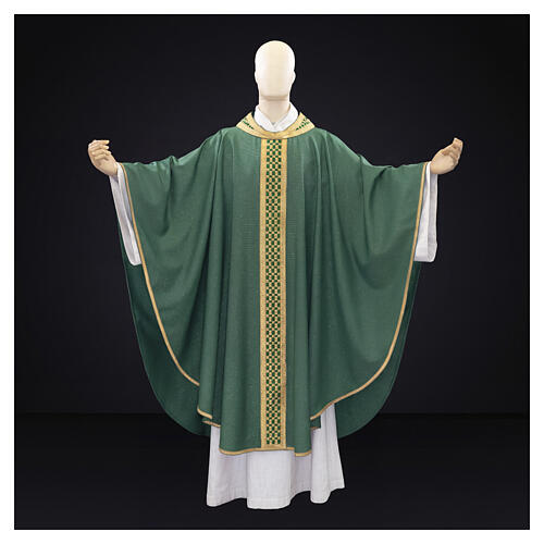 Casula esclusiva stolone intrecciato oro 100% lana lurex Atelier Sirio 3