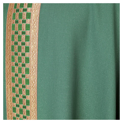 Casula esclusiva stolone intrecciato oro 100% lana lurex Atelier Sirio 4