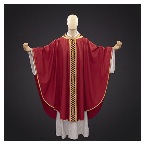 Casula esclusiva stolone intrecciato oro 100% lana lurex Atelier Sirio 5