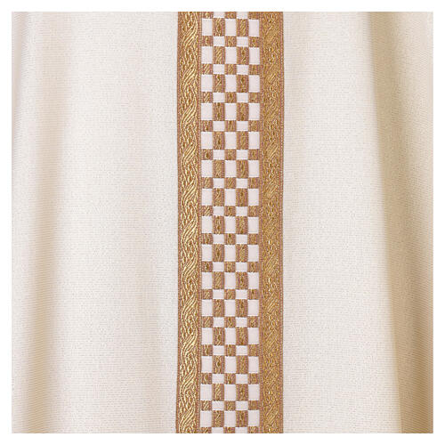 Casula esclusiva stolone intrecciato oro 100% lana lurex Atelier Sirio 8