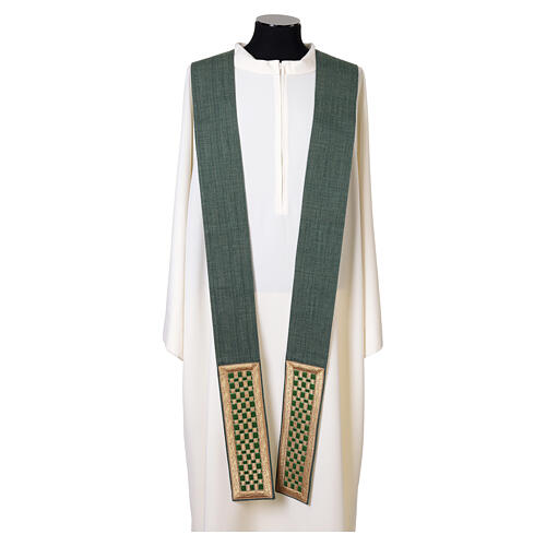Stola sacerdotale intreccio dorato Atelier Sirio in esclusiva misto cotone 3