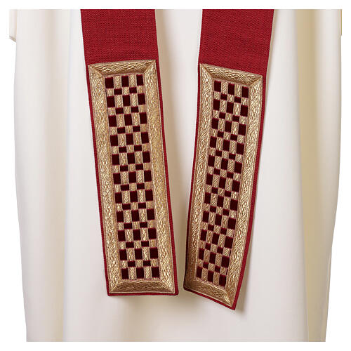Stola sacerdotale intreccio dorato Atelier Sirio in esclusiva misto cotone 6
