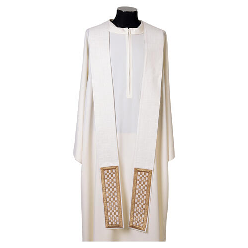 Stola sacerdotale intreccio dorato Atelier Sirio in esclusiva misto cotone 7
