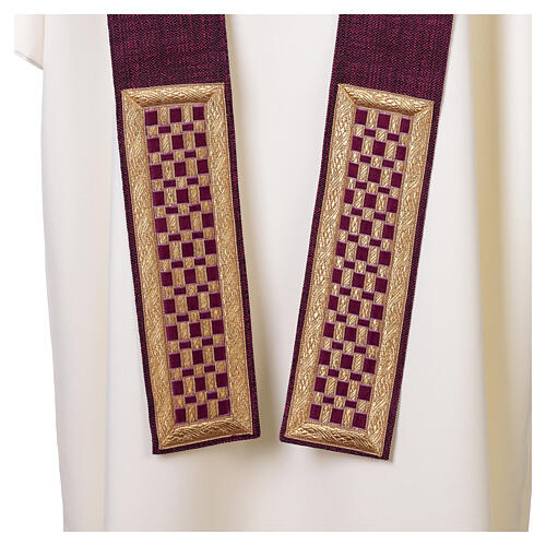 Stola sacerdotale intreccio dorato Atelier Sirio in esclusiva misto cotone 10