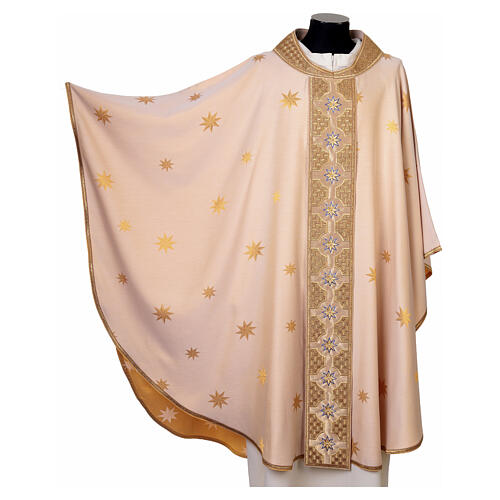 Casula Astra stelle ricamate jacquard cotone Atelier Sirio 4