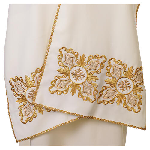 Velo omerale ricamo dorato 100% poliestere 4