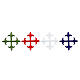 Cross flory thermoadhesive application, four liturgical colours, 3 in s1