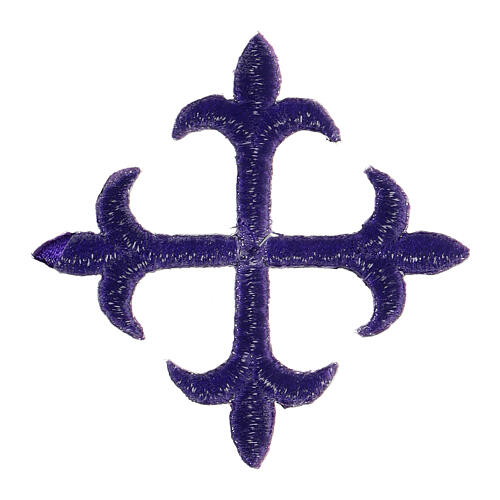 Croce giglio quattro colori liturgici 8 cm termoadesiva 6
