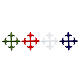 Croce giglio quattro colori liturgici 8 cm termoadesiva s1