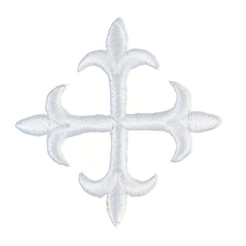 Krzyż liliowy aplikacja termoprzylepna, cztery kolory liturgiczne, 8 cm 4