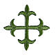 Krzyż liliowy aplikacja termoprzylepna, cztery kolory liturgiczne, 8 cm s2