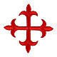 Krzyż liliowy aplikacja termoprzylepna, cztery kolory liturgiczne, 8 cm s3