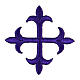 Krzyż liliowy aplikacja termoprzylepna, cztery kolory liturgiczne, 8 cm s5