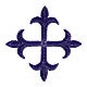 Krzyż liliowy aplikacja termoprzylepna, cztery kolory liturgiczne, 8 cm s6