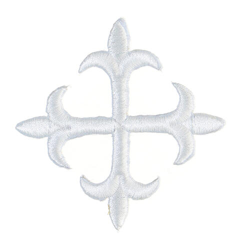 Cruz fleur de lys cores litúrgicas 8 cm de transferência térmica 4