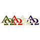Alfa Omega toppa decorativa quattro colori 12x16 cm s1