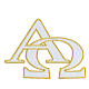 Alfa Omega toppa decorativa quattro colori 12x16 cm s4
