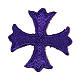 Bügelpatch, griechisches Kreuz, Stickerei, 4 liturgische Farben, 4x4cm s5