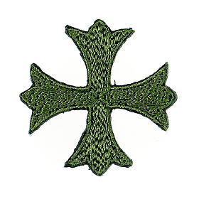 Croce greca termoadesiva quattro colori 4 cm