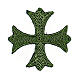 Krzyż grecki aplikacja termoprzylepna, 4 cm, cztery kolory s2