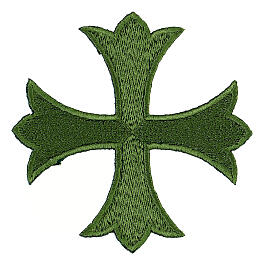 Greek cross thermoadhesive patch in all four liturgical colours, 5 in